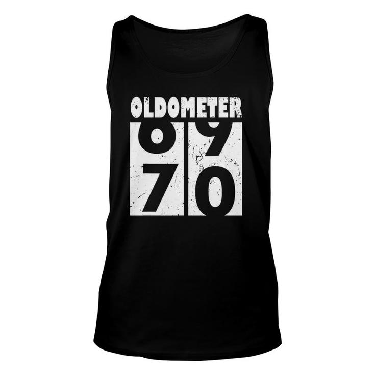 Oldometer 70 Funny 70Th Birthday Gift 69- 70 Years Old Unisex Tank Top