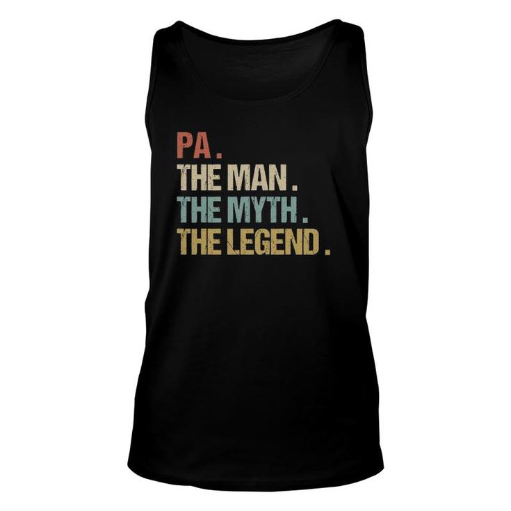 Pa The Man Myth Legend  Funny Father Dad Christmas Gift Unisex Tank Top