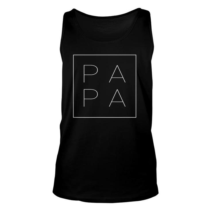 Papa Square  Fathers Day Present For Dad Grandpa Dada Unisex Tank Top