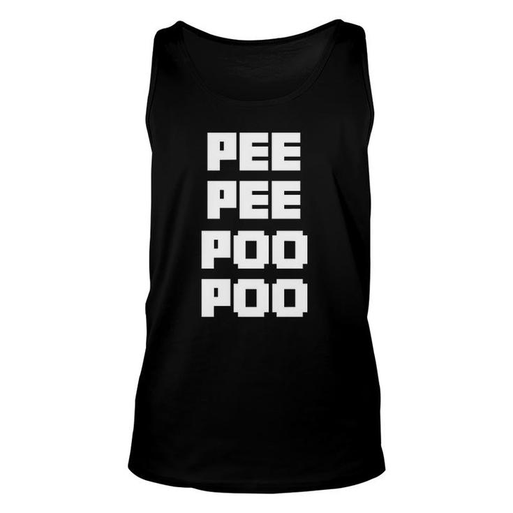 Pee Pee Poo Poo Funny Meme Video Game Player Streamer Fan  Unisex Tank Top