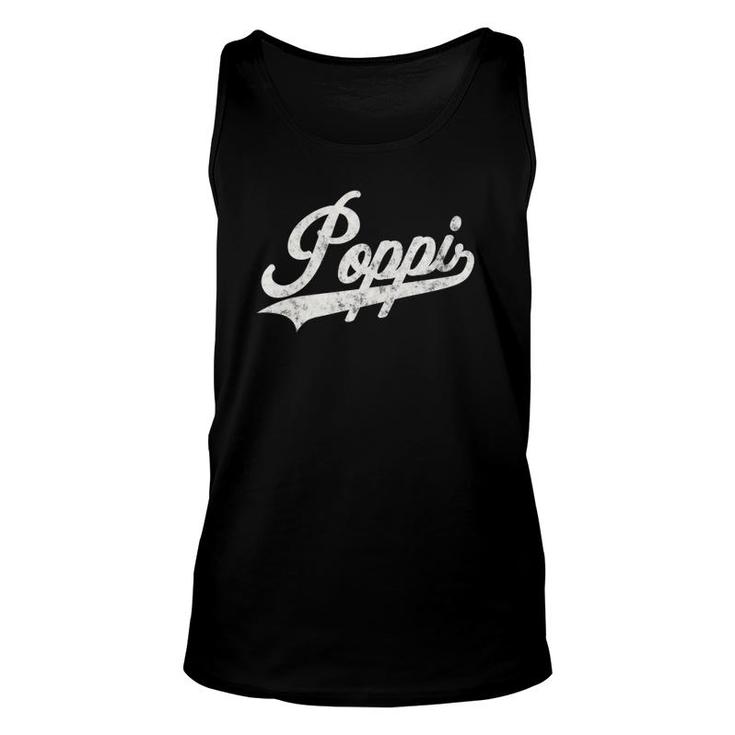 Poppi Retro Style Fathers Day Gift For Funny Poppi Grandpa Unisex Tank Top