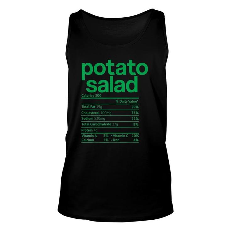 Potato Salad Nutrition Facts Funny Thanksgiving Christmas Unisex Tank Top