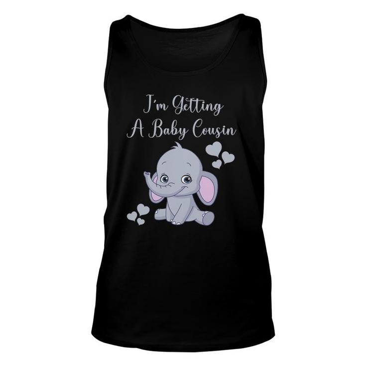 Promoted To Big Cousin Cute Elephant Pregnancy Announcement Unisex Tank Top