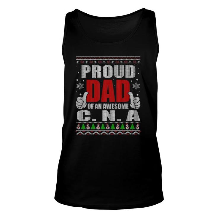 Proud Dad Of An Awesome Cna Nurse Nursing Father Gifts Unisex Tank Top