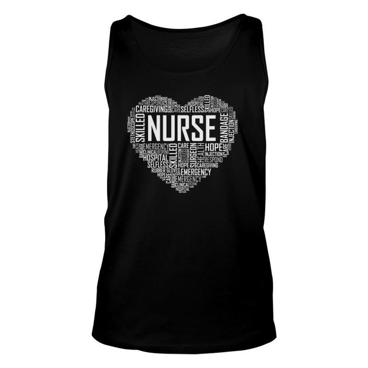Proud Nurse Heart Love Appreciation Gift Unisex Tank Top