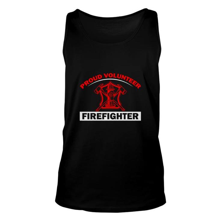 Proud Volunteer Firefighter Meaningful Gift  Unisex Tank Top