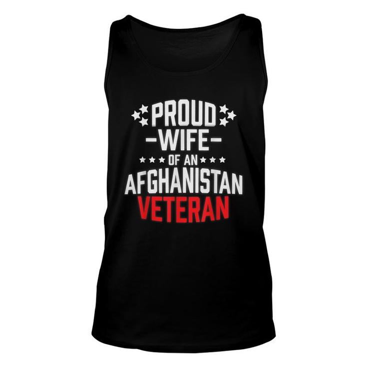 Proud Wife Of An Afghanistan Veteran Funny Military Spouse  Unisex Tank Top