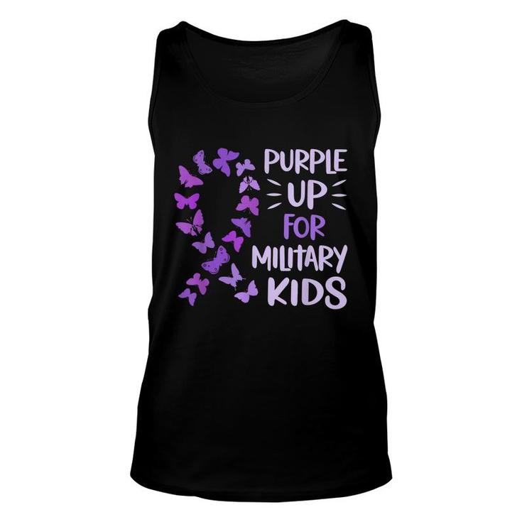 Purple Up Military Child Butterfly Military Brats Month  Unisex Tank Top