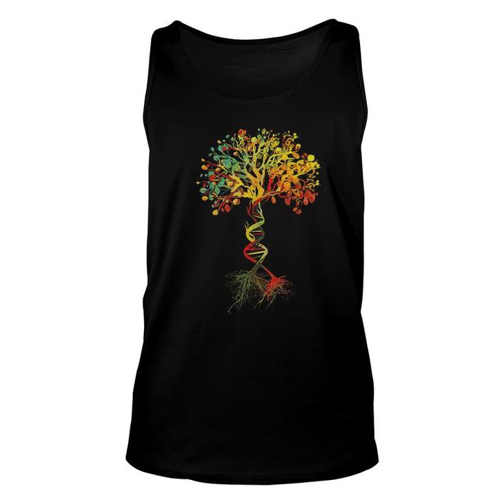 Reality Glitch Dna Tree Life Biologist Science Earth Day  Unisex Tank Top
