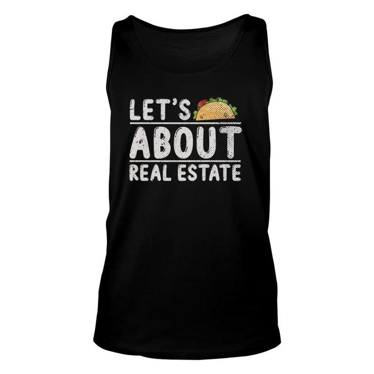 Realtor Funny Real Estate Agent Mexican Tacos Real Estate  Unisex Tank Top