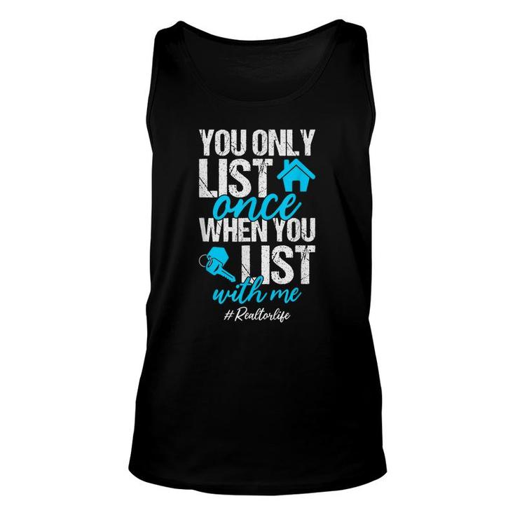 Realtor Life Funny Real Estate Agent Sold Quote  Unisex Tank Top