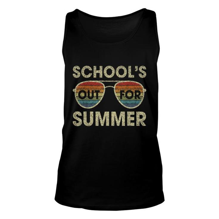 Retro Last Day Of School- Schools Out For Summer Teacher Day  Unisex Tank Top