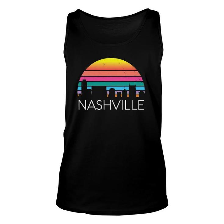 Retro Nashville Tennessee Vintage Skyline Country Music Home Tank Top