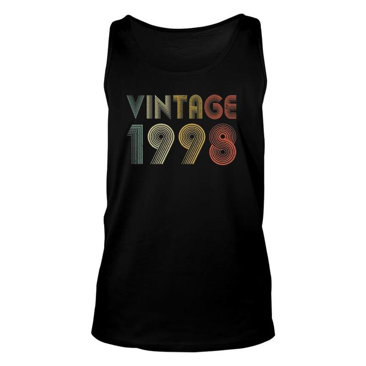 Retro Vintage 1998  22Nd Birthday Gifts 22 Years Old Unisex Tank Top