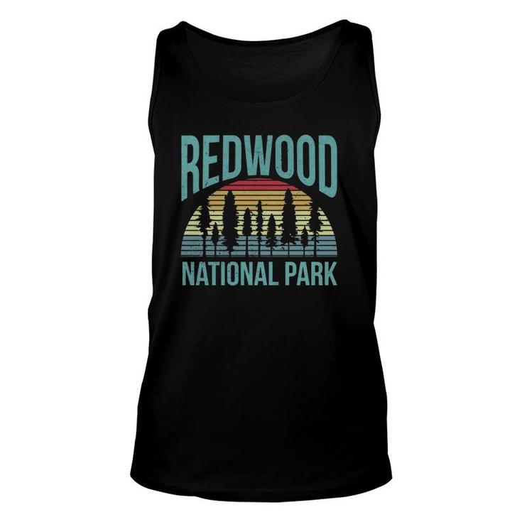 Retro Vintage National Park - Redwood National Park  Unisex Tank Top