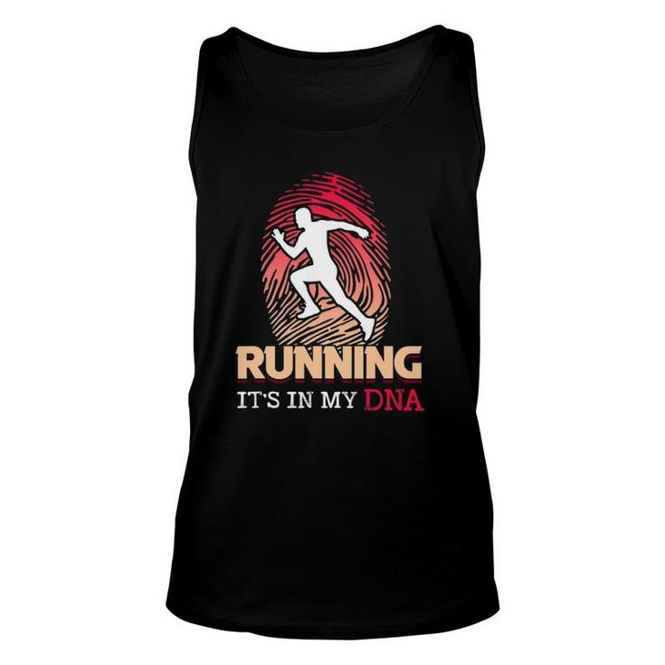 Running Its In My Dna Runner Marathon Race Track And Field Unisex Tank Top