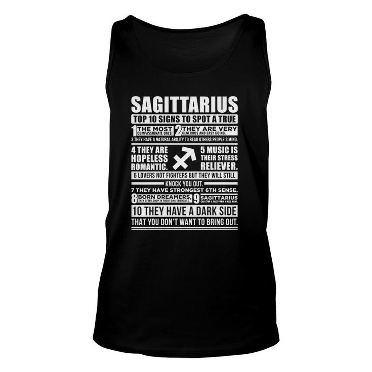 Sagittarius Traits Horoscope Zodiac Sign Gifts  Unisex Tank Top