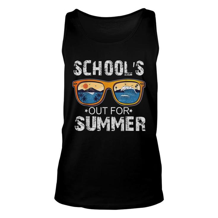 Schools Out For Summer Glasses Last Day Of School Teacher  Unisex Tank Top