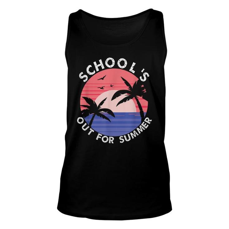 Schools Out For Summer Last Day Of School Retro For Teacher  Unisex Tank Top