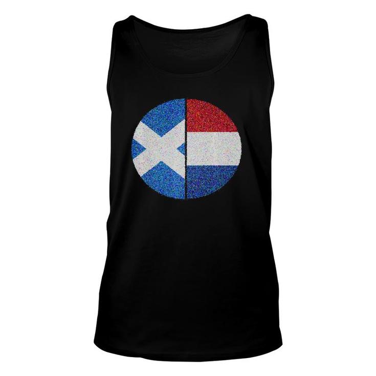 Scottish Dutch Cultural Flag Dual Ancestry Unisex Tank Top