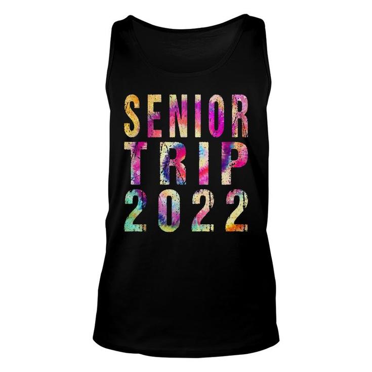 Senior Trip 2022 Vintage Tie Dye Graphic Art Design  Unisex Tank Top