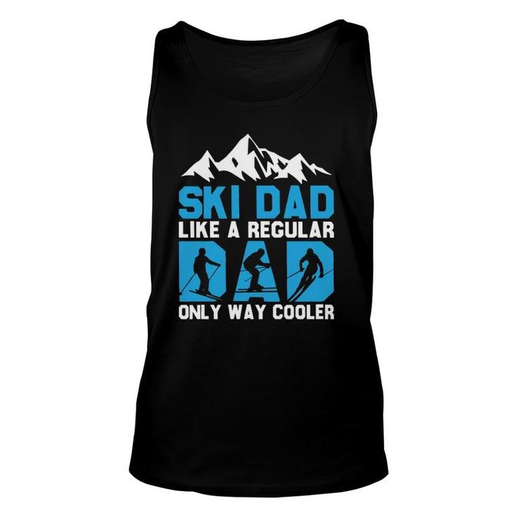 Skiing Winter Sports Distressed Cool Ski Dad Tee Fathers Day Unisex Tank Top