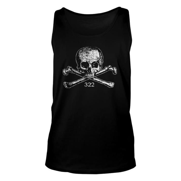 Skull & Bones 322 Distressed - Skull And Crossbones Unisex Tank Top