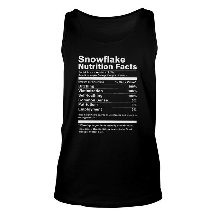 Snowflake Nutrition Facts Special 2022 Gift Unisex Tank Top