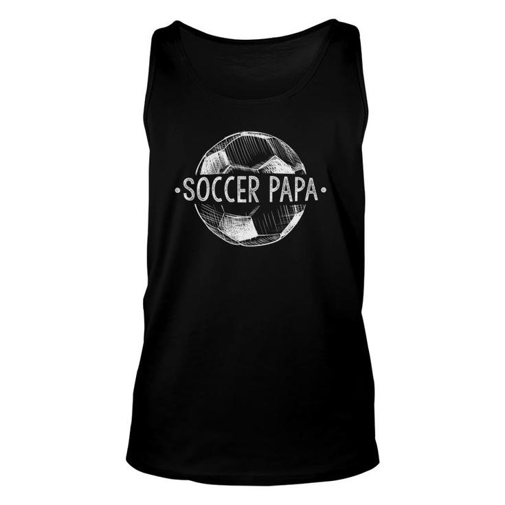Soccer Papa Family Matching Team Player Gift Sport Lover Dad Unisex Tank Top