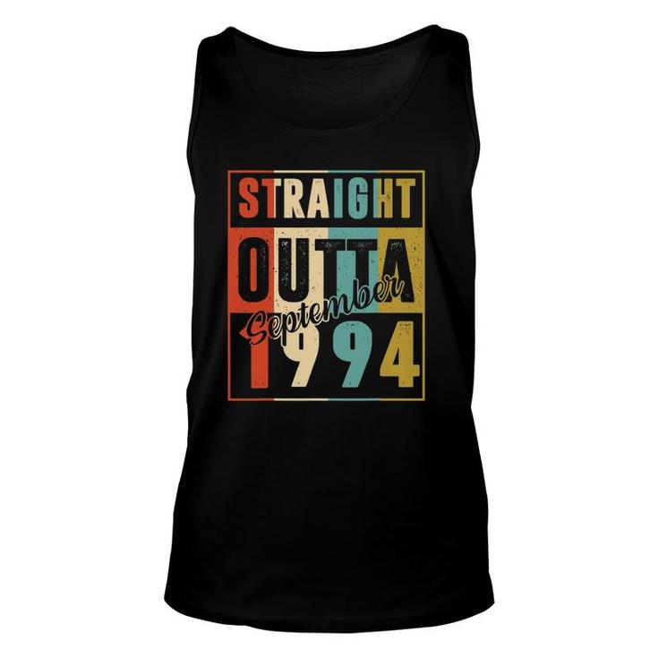 Straight Outta September 1994 Retro 27 Years Old 27Th Bday Unisex Tank Top