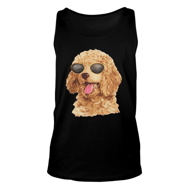 Sunglass Poodle Dog Pet Lover Unisex Tank Top