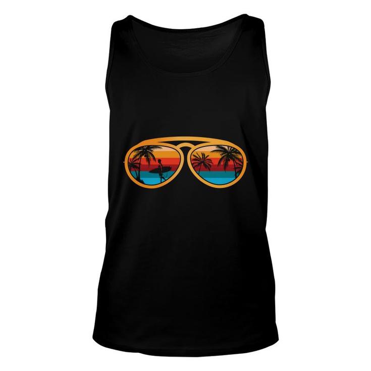 Sunset Retro Vintage Sunglasses Beach Retro Sunset Unisex Tank Top