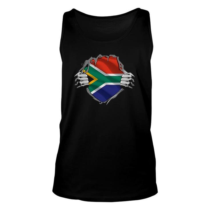 Super South African Heritage Proud South Africa Roots Flag Unisex Tank Top
