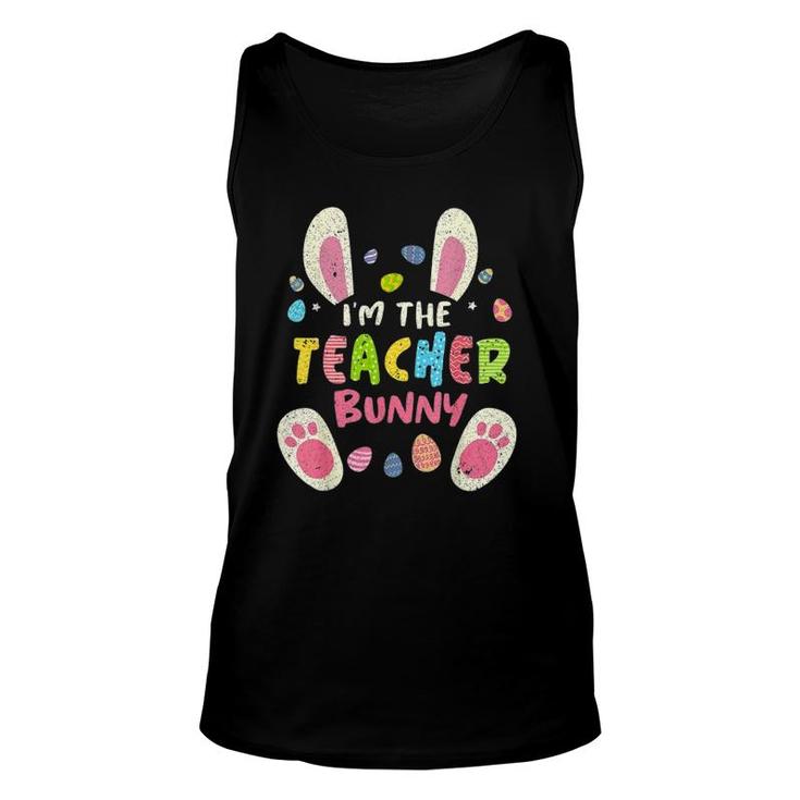 Teacher Easter Matching Family Party Bunny Face Costume Unisex Tank Top