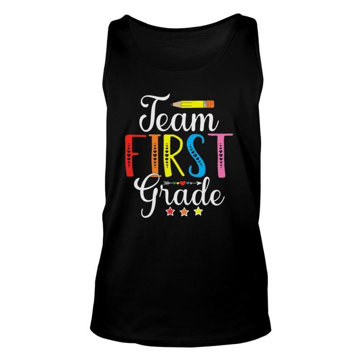 Team 1St Grade Teacher & Student First Grade Back To School Unisex Tank Top