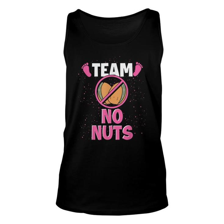 Team No Nuts Pregnancy Baby Party Funny Gender Reveal  Unisex Tank Top