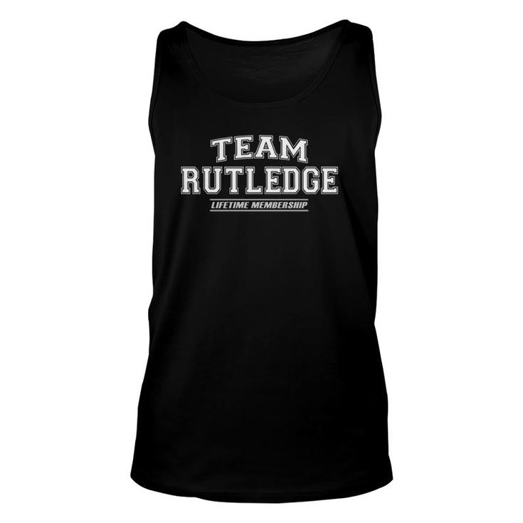 Team Rutledge Proud Family Surname Last Name Unisex Tank Top