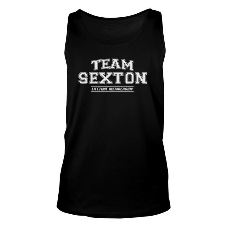 Team Sexton Proud Family Surname Last Name Gift  Unisex Tank Top