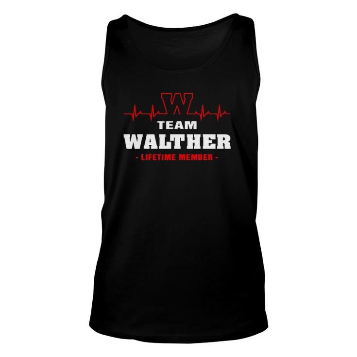 Team Walther Lifetime Member Proud Family Surname Walther Unisex Tank Top