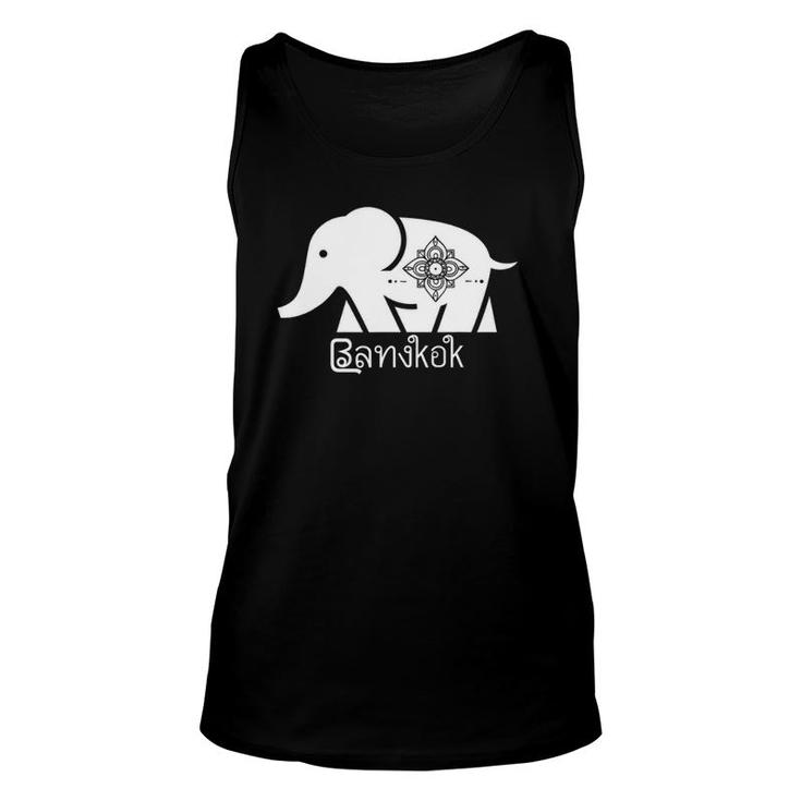 Thailand Bangkok Elephant Graphic Thai Souvenir Travel Gift Unisex Tank Top