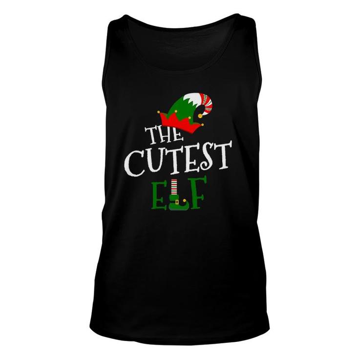 The Cutest Elf Family Matching Group Gift Christmas Costume Unisex Tank Top