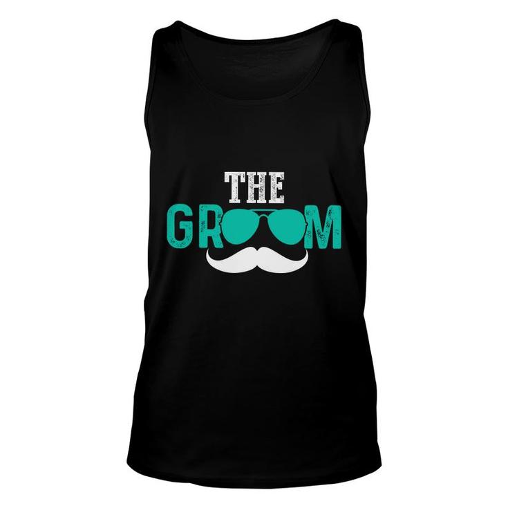 The Groom Bachelor Party White Blue Great Unisex Tank Top