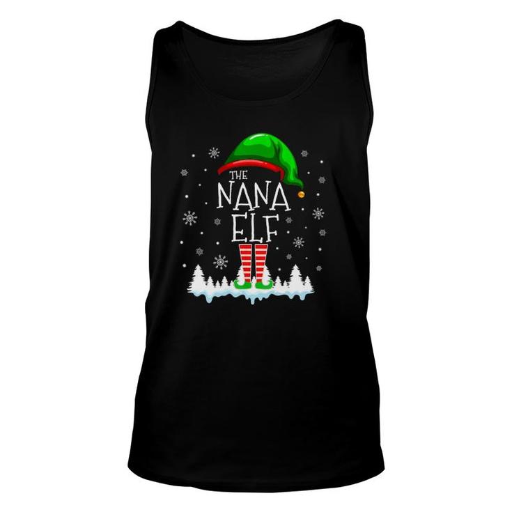 The Nana Elf Christmas Family Matching Costume Pjs Cute Unisex Tank Top