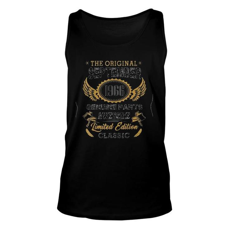 The Original September 1966 Genuine Parts Awesome Limited Edition Classic Unisex Tank Top
