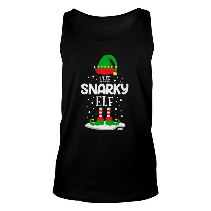 The Snarky Elf Christmas Family Matching Costume Pjs Cute Unisex Tank Top
