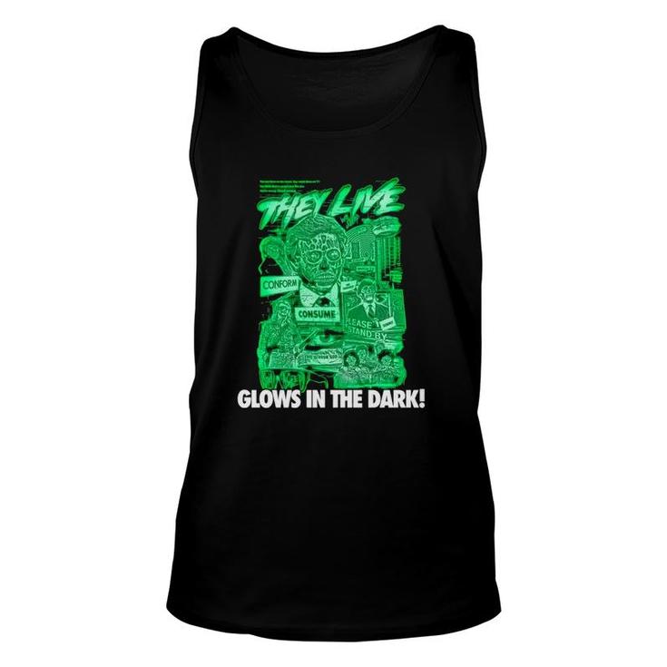 They Live Consume Conform Please Stand By Glows In The Dark Unisex Tank Top