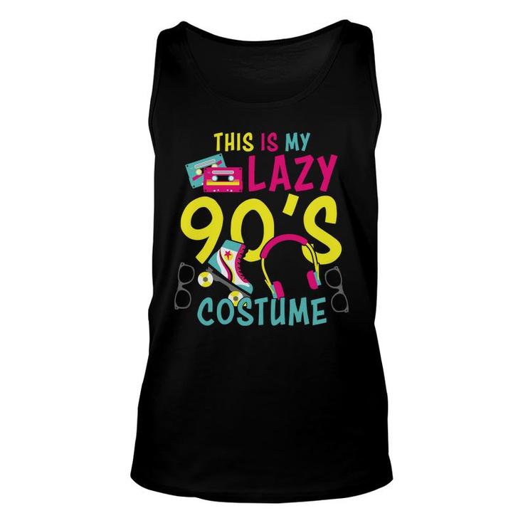 This Is My Lazy 90S Costume Mixtape Music Idea 80S 90S Styles Unisex Tank Top