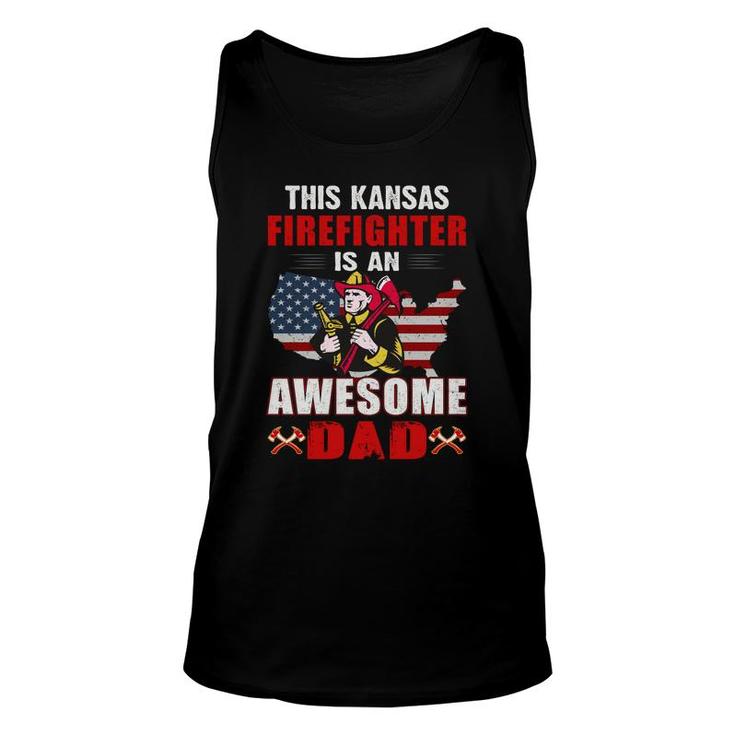 This Kansas Firefighter Is An Awesome Dad Unisex Tank Top