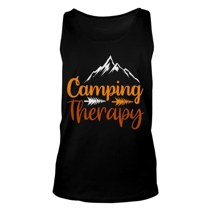 Travel Lover Always Has Camping Therapy In Every Exploration Unisex Tank Top
