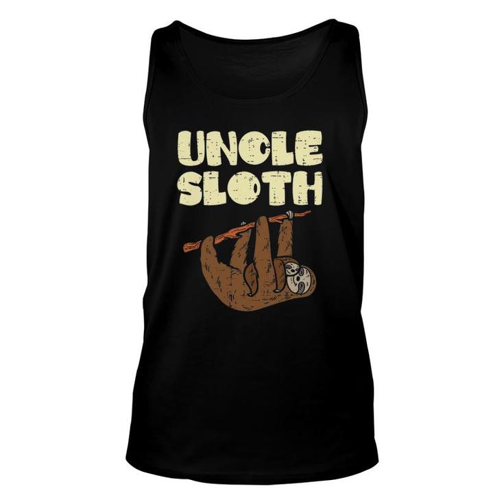 Uncle Sloth Funny Fathers Day Animal Lover Unisex Tank Top